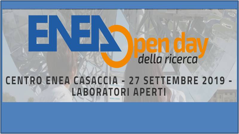 Logo ENEA Open Day della ricerca collegato all'articolo che descrive il percorso preparato per i visitatori del laboratorio di robotica dell'ENEA casaccia